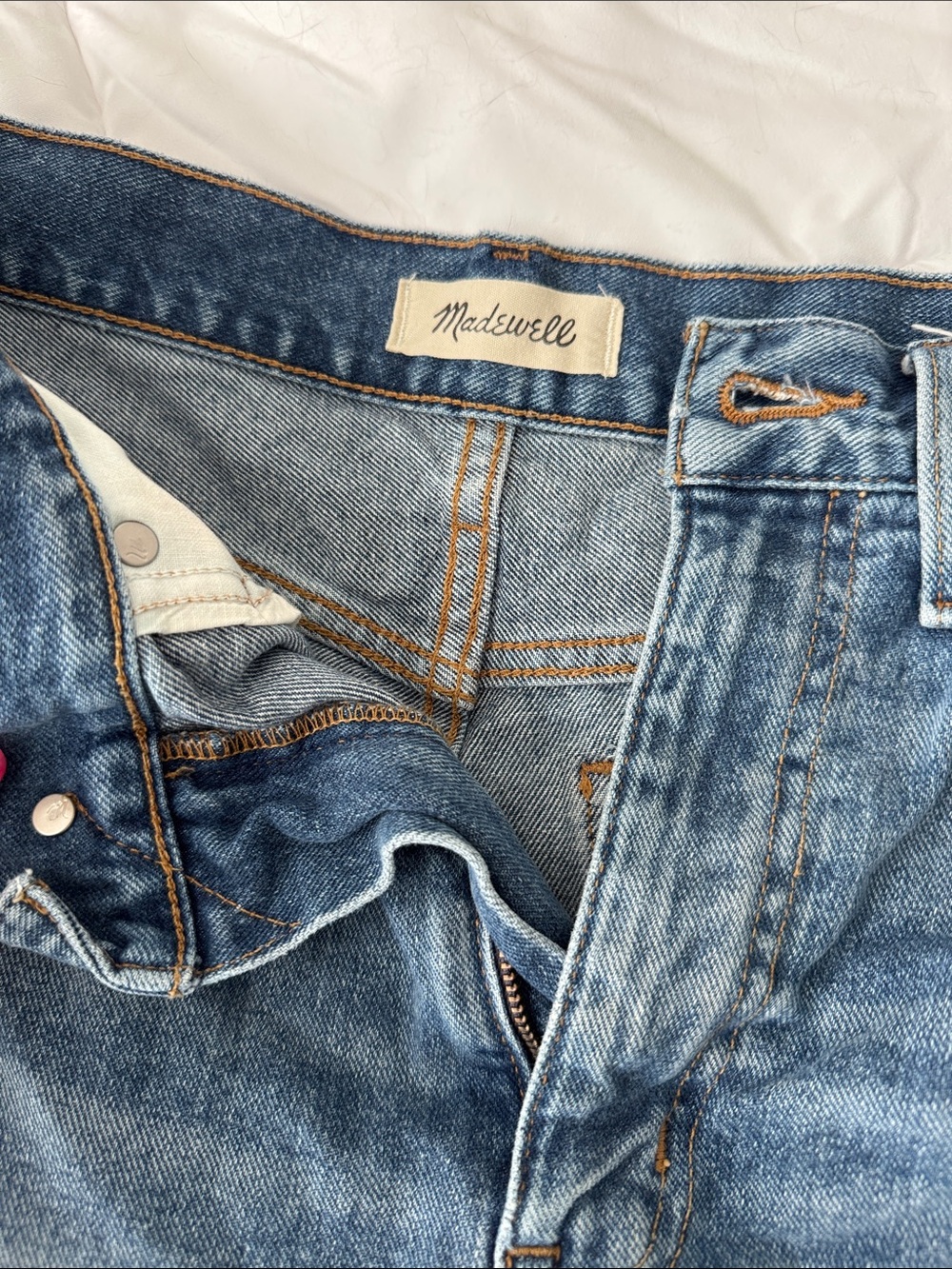Madewell Light Blue High-Rise Denim “ TheMomJean” Shorts - Picture 2 of 4